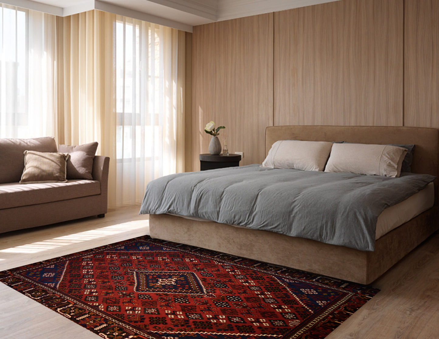 Tribal Geometrics in European Country style, Tribal collection, 8x10ft