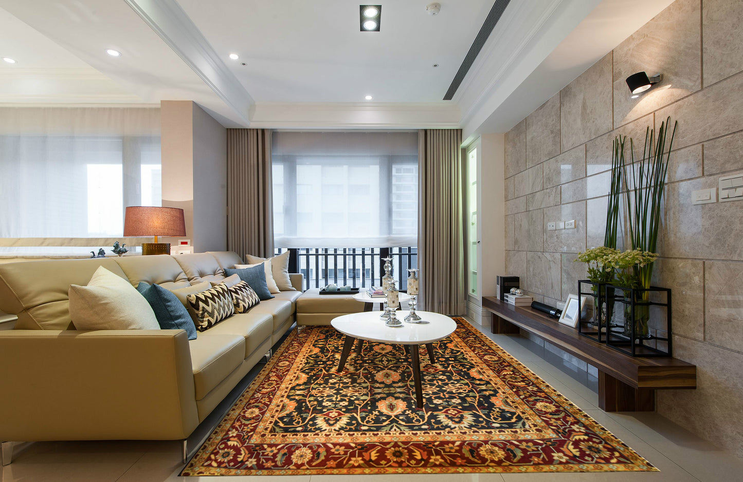 Agra (Flowers in classic style), Classic collection, 8x10ft