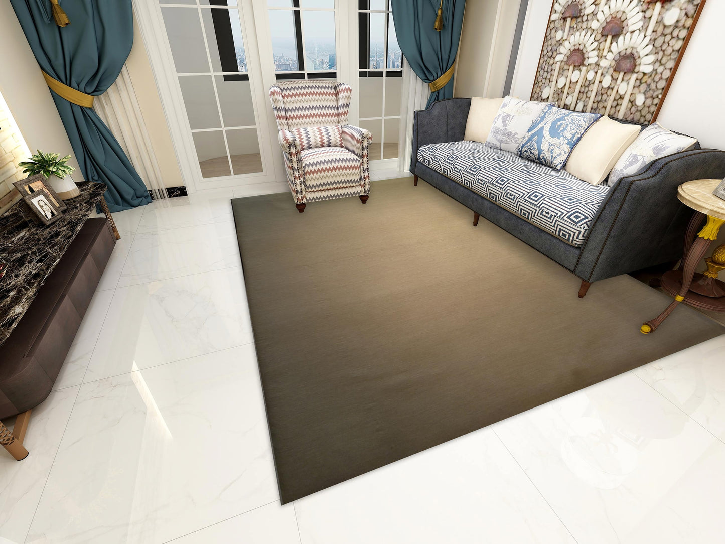 Creamy quietness (Gabeh), Modern Collection, 8x10ft