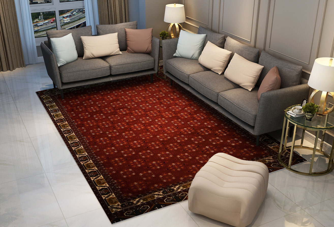 Fine Tourkaman, Tribal collection, 6.5x10ft