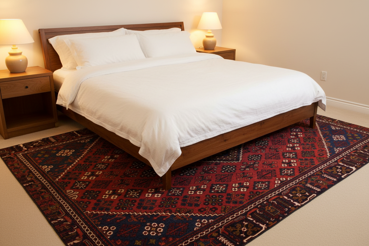 Tribal Geometrics handmade wool rug 8x10ft