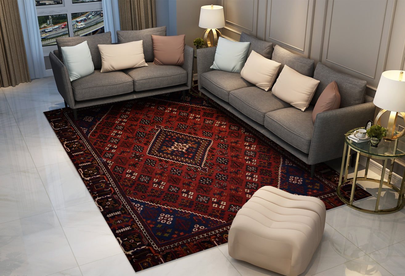 Tribal Geometrics in European Country style, Tribal collection, 8x10ft