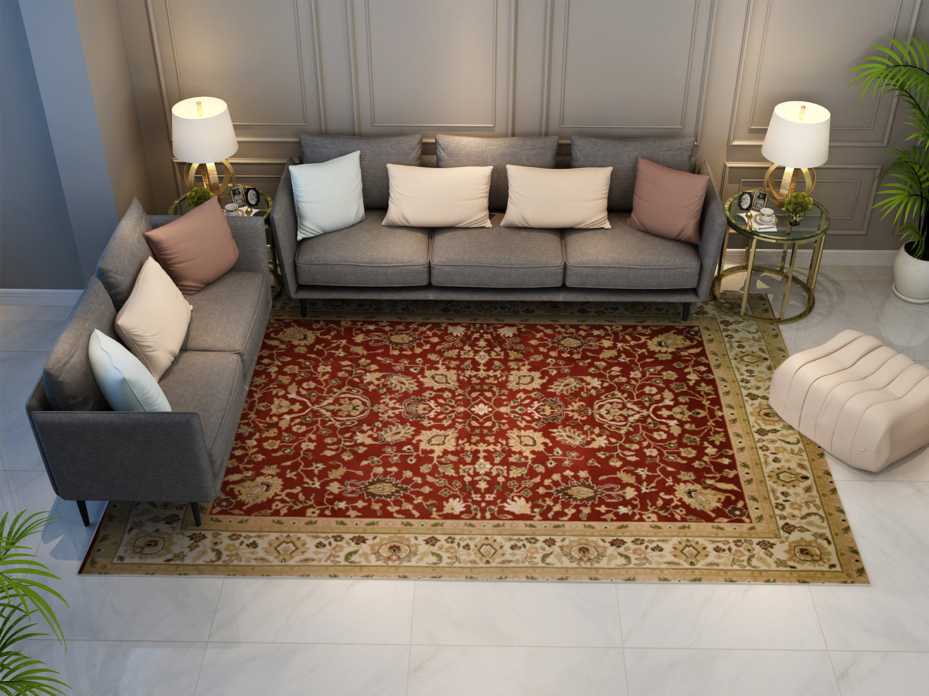 Kashmir (Flowers in classic style), Classic collection, 8x10ft