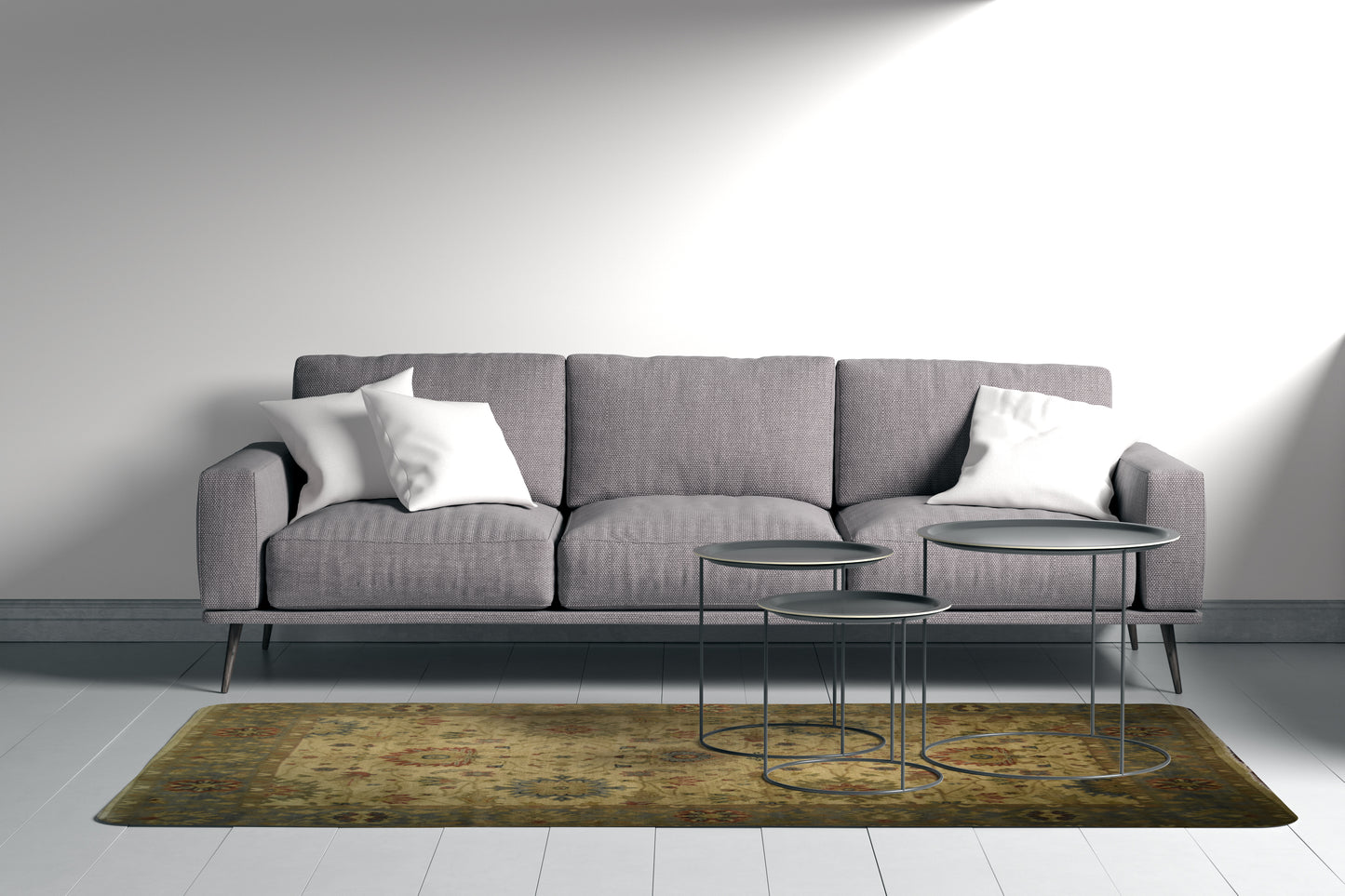 Varanasy (Antique style), Classic collection, beige background, 8x10ft