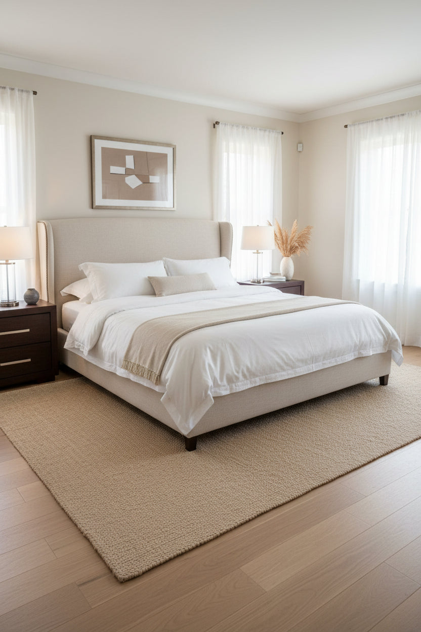 Creamy quietness Gabbeh handmade wool rug, 8x10ft