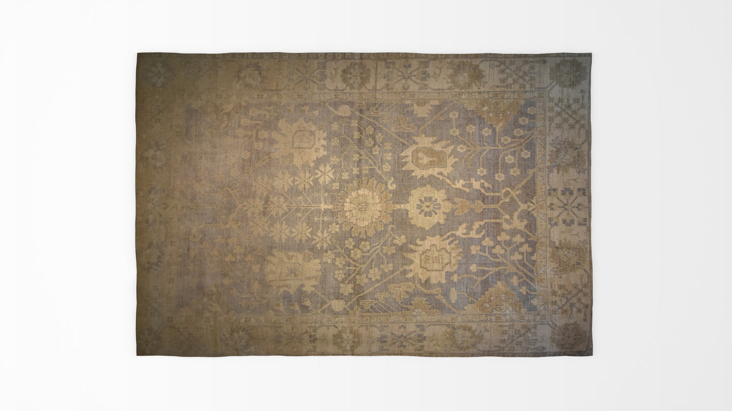 Varanasy (Antique style), Classic collection, faded lilac background, 8x10ft